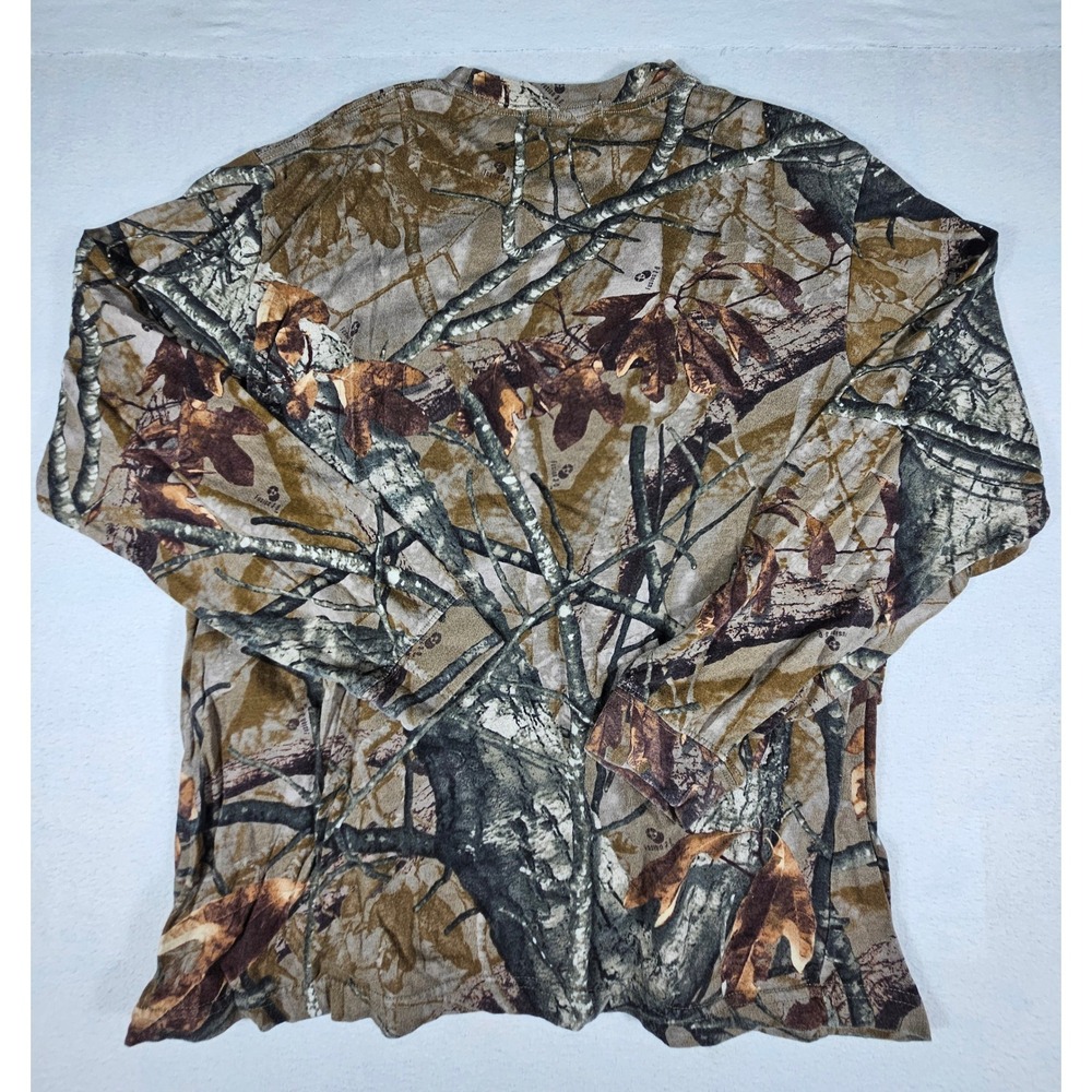 Fusion 3D Camo Long Sleeve Hunting T-Shirt Mens Woodland Tree Print Chest Pocket - Picture 6 of 7